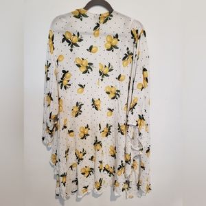 💜 Torrid Kimono Duster Lemon 🍋 Print Size 3/4